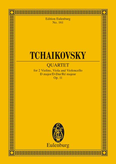 Tchaikovsky: Quartet No. 1 D major Opus 11 CW 90 (Study Score) published by Eulenburg
